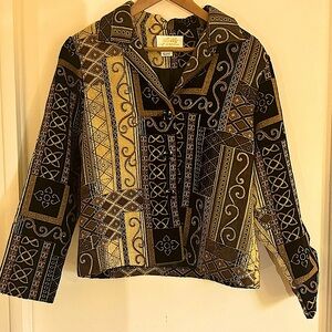 Fab accent jacket … be your own unique self! MADE IN USA. 100% Rayon.